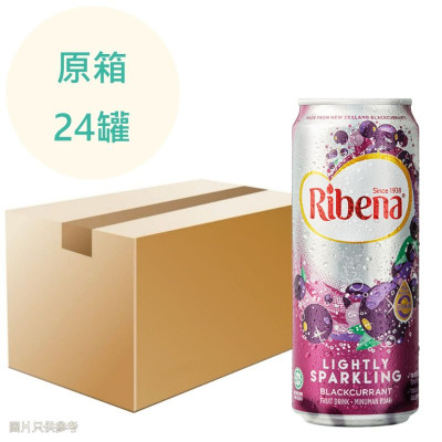 (特價) 利賓納 (有氣) 黑加侖子果汁飲品 (罐裝) 320ml x24罐